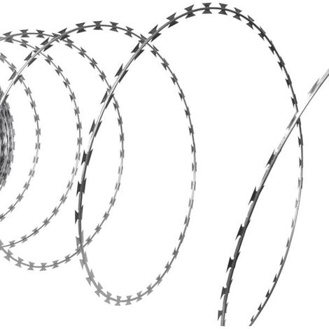Bobine de 100 mètres de fil barbelé spiralé en acier galvanisé