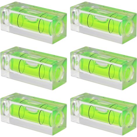 Lot de 6 Mini Niveaux à Bulle 15x40mm pour Camping Car et Trépied Photo (1/5)