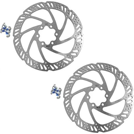 Disques de frein adaptés aux freins à 6 trous, disques de frein en acier inoxydable de 160 mm, disques de frein à verrouillage central pour freins de vélo à 12 boulons. (1/4)