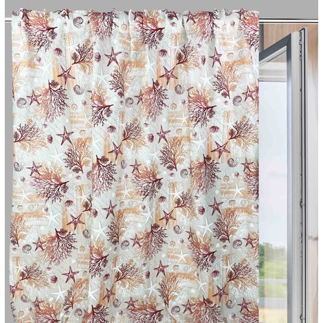 TENDA loneta mare MARINO coralli ROSSO cm. 150x280 MADE IN ITALY (1/5)