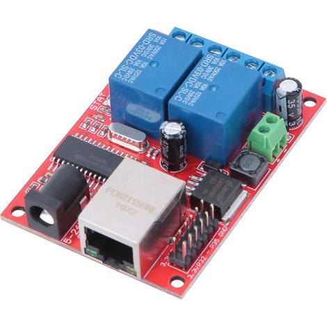 Module de contrôle LAN Ethernet, carte relais 2 canaux haute qualité, interrupteur temporisé DC5V-24V (1/5)