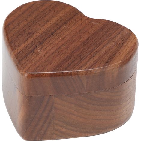 Herzförmige Schmuckschatulle aus Holz für Verlobungs- und Hochzeitsgeschenke (1/5)