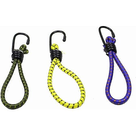 Planenspanner, Kugelspanner, schwarzer elastischer Spanner, elastischer Spanner für Pavillons, Planen, Camping, Zelte, Vorhangverlängerungsgurt (25 Stück C) (1/5)