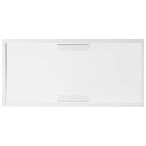 Receveur de douche rectangulaire SQUARO SUPER FLAT 1400 x 900 x 18 mm, blanc pierre