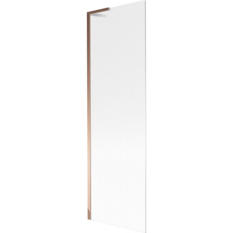 Mexen Next L paroi de baignoire 1-vantail 60 x 150 cm, stries, or rose - 895-060-000-03-09-60 (1/5)