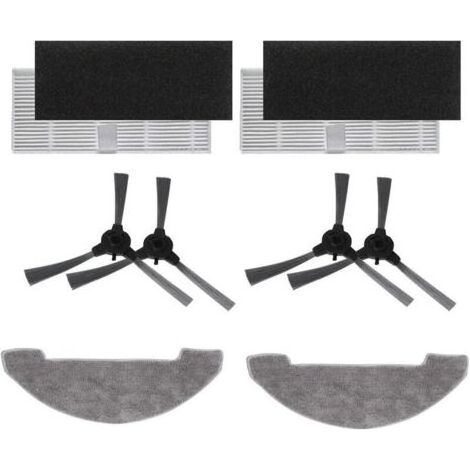 Kit d'accessoires pour Proscenic 850T comprenant 2 brosses principales, 4 filtres HEPA, 6 brosses latérales et 4 chiffons de nettoyage. (1/5)