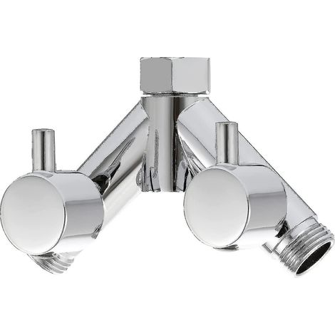 Vanne inverseuse en laiton, vanne d'arrêt de douche, inverseur en Y 2 voies 1/2 pouce pour flexibles et pommeaux de douche C (1/4)
