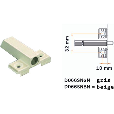 Adaptateur gris Smove SALICE - montage cadre - D066SNGN (1/2)