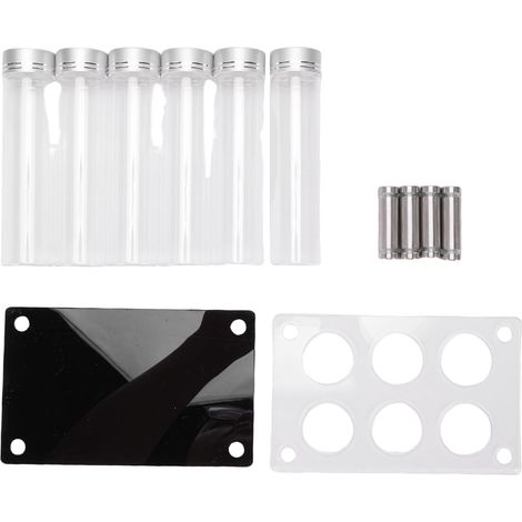 Kaffeebohnen-Aufbewahrungsröhrchen, 6er-Pack Premium-Luftbefeuchter aus Borosilikatglas mit Aufsteller, ideal für DIY-Dekorationen, 57 g (2 oz) (1/5)