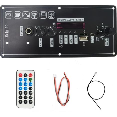 Carte amplificateur Audio Bluetooth 15 W avec Haut-Parleur Audio FM BT Portable 5 V, Carte amplificateur de Puissance karaoké, amplificateur MP3, Module Radio sonore (1/5)