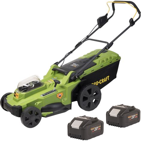 Procraft PLM22bb Tondeuse à gazon sans fil 40 V ( 2x 20 V ) 430 mm Brushless + 2x batterie 8,0 Ah - sans chargeur