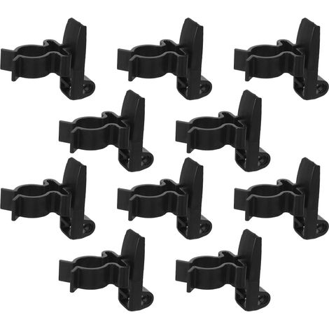 de 10 pinces en plastique noir pour panneaux perforés clips (1/5)