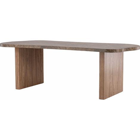 Eleonora Esstisch oval 100x230 cm braun.