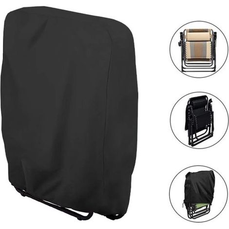 fundas para sillas de jardín, Funda impermeable para sillas, Funda para sillas plegables, Funda protectora resistente a la intemperie, Gris (1/5)