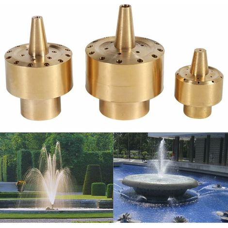 VURAHOME - Springbrunnendüse, 1/4 (DN8) 1/2 DN15 3/4 DN20 Messing für Wasserfontänen, (1/5)
