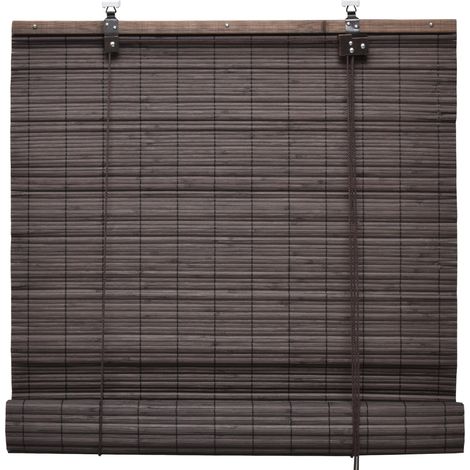 Bambusrollo SolDecor B86, 100x160cm, Braun – Klemmfix ohne Bohren