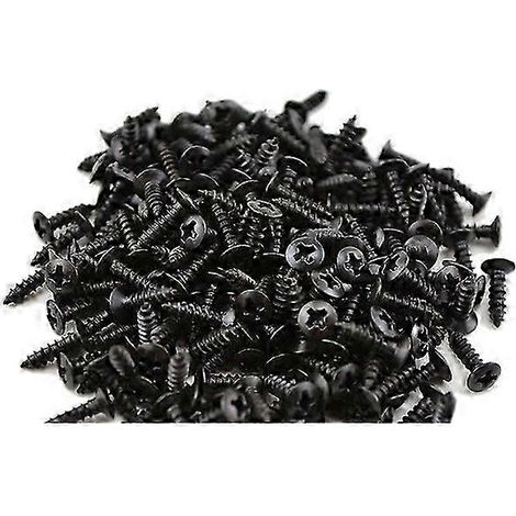 100 vis noires pour plaque de protection de guitare électrique Fender Strat/Tele (1/3)
