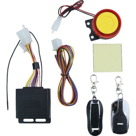 Système d alarme anti vol compatible moto 12V – Avec démarrage, clignotants, recherche et sensibilité réglable-noir (1/5)