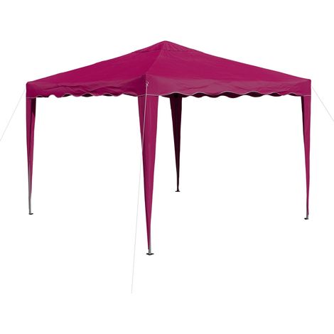 Pavillon Gartenpavillon Faltpavillon Alu/Metall 3x3m Bordeaux Garten Partyzelt (1/5)