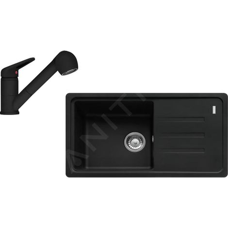 Franke Colonnes - Set de cuisine G122MČ, évier en fragranit BSG 611-78/39 + robinet FC 9547.901, noir mat 114.0700.763 (1/4)