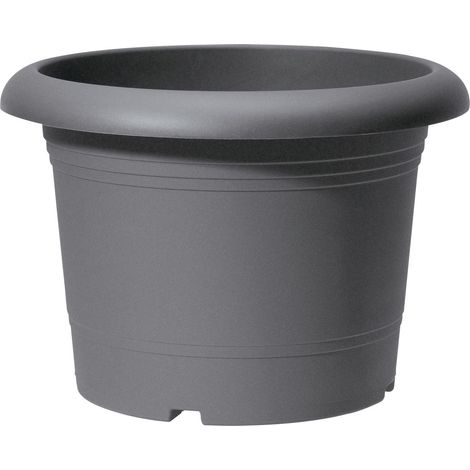 Scheurich Pflanzgefäß Serie 322 Oliver metallic grau Ø 30 cm Blumentöpfe & Übertöpfe