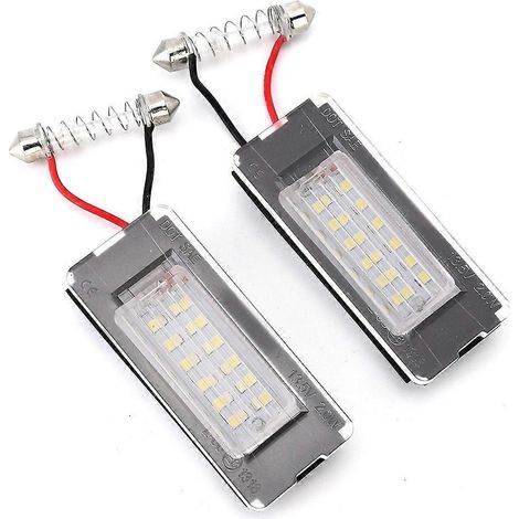 Paire de feux de plaque d'immatriculation à LED SMD 12V 18 compatibles avec MINI Cooper R56 R57 R58 R59 2006-2020