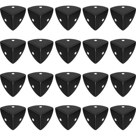 20 protectores de esquinas de mesa de metal, protectores de ángulos de metal, protectores de esquinas de metal, protectores de esquinas de metal para muebles, esquinas protectoras para cajas, armarios (1/5)