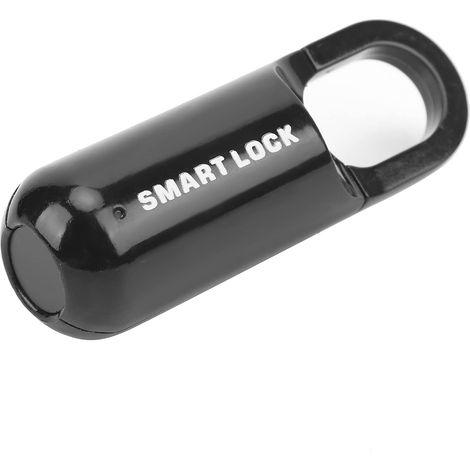 Cadenas à Empreintes Digitales Smart Keyless Lock pour Casier Serrure à Empreintes Digitales Antivol pour Casier, Bagage, Salle de Sport, Valise, Sacs et Boîte (Noir) (1/5)