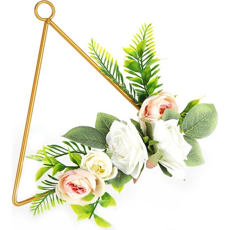 Couronne de fleurs artificielles pour demoiselle d'honneur, guirlande à main, décoration murale, intérieure ou de plafond (SPH-5635) (1/5)