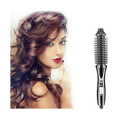 Volumen-Lockenstab mit Bürste, flexibler Lockenstab mit anionischer Turmalin-Keramikbeschichtung, 200 °C Keramik-Lockenstab, Reise-Lockenstab, Volumen-Styler, große Locken für alle Haartypen