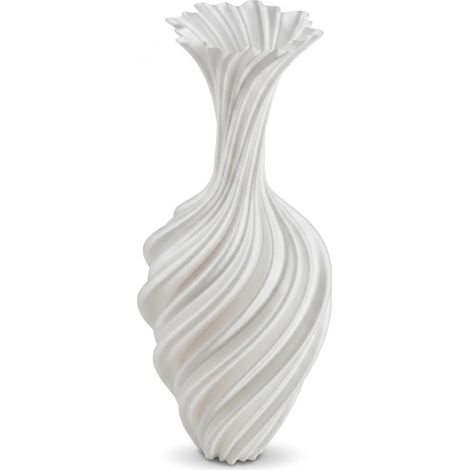 Hauteur 25 cm Vase Décoratif,Multifonctionnel Vase en Plastique pour Herbe de la Pampa Style Simple pour la Maison, Le Salon, Le Bureau, la Table Basse,Le Chambre à Coucher Blanc (1/5)