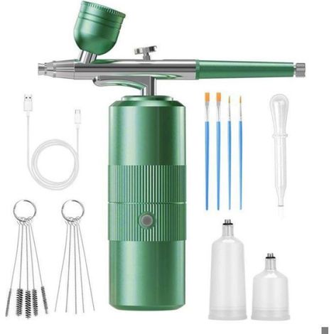 Kit Aérographe - Compresseur 48 PSI - Buse 0,3 mm - Pour Nail Art Maquillage Peinture - 1 Unité (1/5)