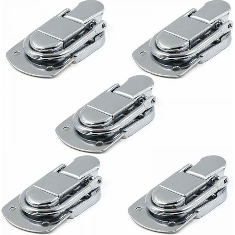 Fermeture à Levier Fermoir à Bascule Loquets Verrou 5 pcs Loquet à Bascule en Acier Inoxydable pour Coffret, Cadeaux Boîte, Tiroir, Armoire, Trousse médical, Coffre à Outils (1/5)