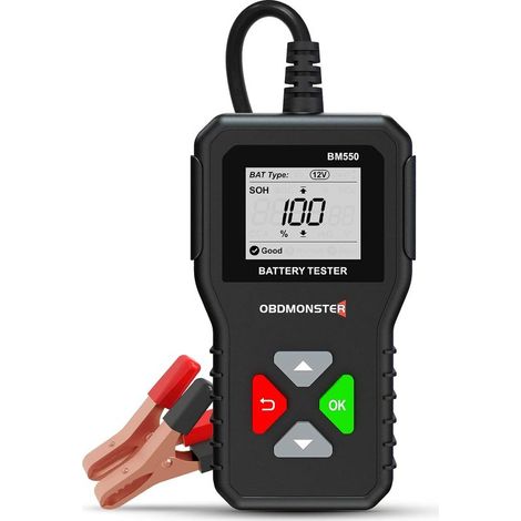 Testeur de Batterie 6V 12V 24V,100-2000 CCA 2Ah-220Ah Testeur d’alternateur automobile Analyseur de batterie numérique pour Voiture/Camion/ Moto/ ATV/ SUV/ Bateau/Yacht (1/5)