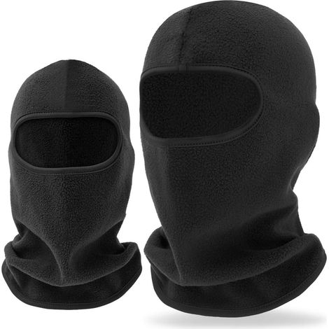 Sturmhaube Fleece winddicht UV-Schutz für Damen und Herren, Schwarz (1/5)