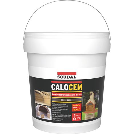 Soudal ADESIVO REFRATTARIO ''CALOCEM'' Kg. 2,5 , col. Grigio