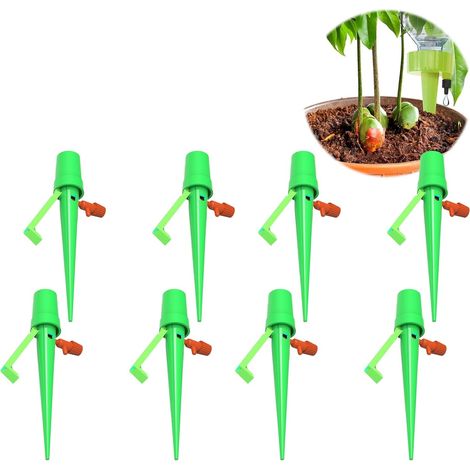 8-teiliges automatisches Pflanzenbewässerungsset, Tropfbewässerungsset, verstellbare Tropfflaschen für Gartenpflanzen (1/4)