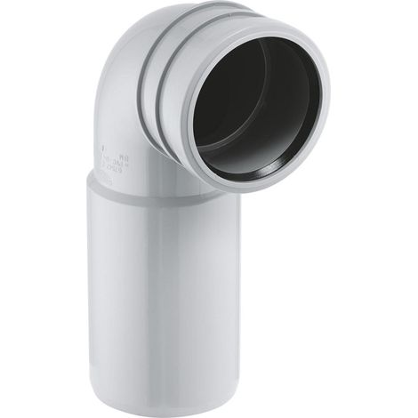 Grohe – Pipe d'évacuation PVC 90/100 mm – Coude sanitaire pour bâtis supports Rapid SL – Joint torique 35 x 2 – Pour raccordement cuvette