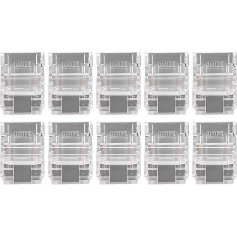 Connecteurs de Bande LED, Connecteurs de Bande LED sans Soudure 10 Pièces 2 Broches 10 Mm (1/5)