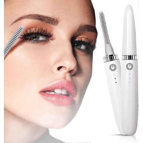 Recourbe-cils chauffant électrique à 3 niveaux de température, pour un effet recourbant rapide et longue tenue. Idée cadeau. (1/5)