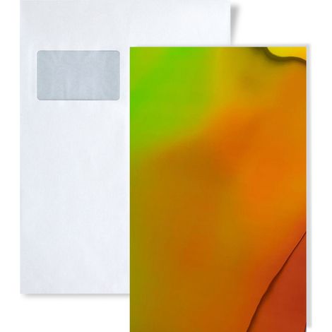 1 ÉCHANTILLON S-27743 WallFace OCEAN Rainbow STRUCTURE Collection  ÉCHANTILLON Panneau mural au format A5