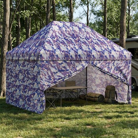 vidaXL Gazebo Pop-up con 4 Pareti 2,9 x 4,3 m Blu Cacciatore (1/5)