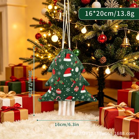 Beutel mit Kordelzug, Weihnachtsdekoration, Christbaumschmuck, Geschenktüte