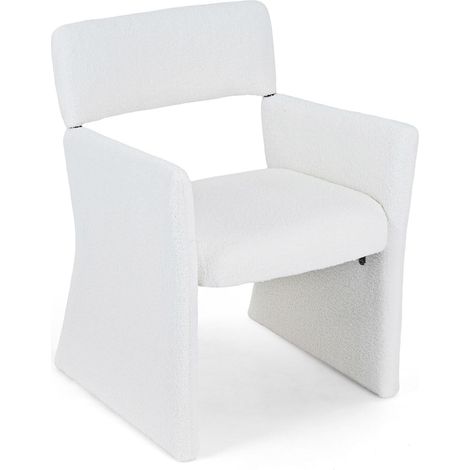 COSTWAY Set di 2 Poltrone da Salotto Imbottite in Bouclé con Braccioli (1/5)