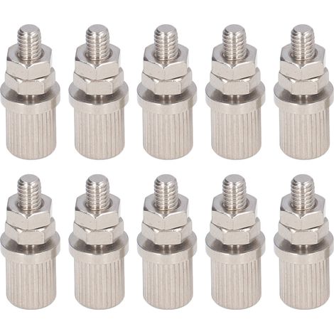 Set de 10 connecteurs à vis de borne jack, kit d'accessoires pour équipements électroniques, borniers de liaison, douilles de connexion, lot de pièces de fixation. (1/5)