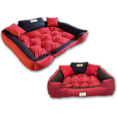 Panier pour chien Kingdog 145x115 cm personnalisé imperméable rouge (1/5)