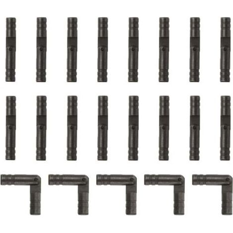 Lot de 20 charnières invisibles en laiton, 4 x 25 mm, petites charnières dissimulées pour boîtes à bijoux, noires (1/5)