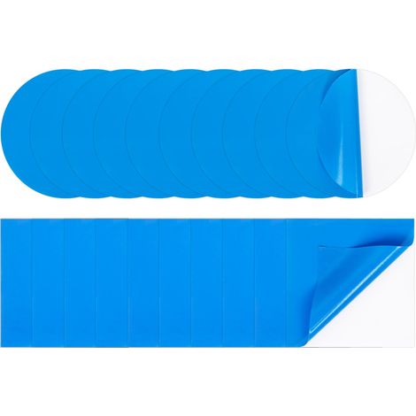 Lot de 20 rustines autocollantes en PVC - Kit de réparation de piscine sous-marine - Bleu - Kit de réparation de piscine - Pour lit à eau, piscines gonflables, bateaux gonflables (1/4)