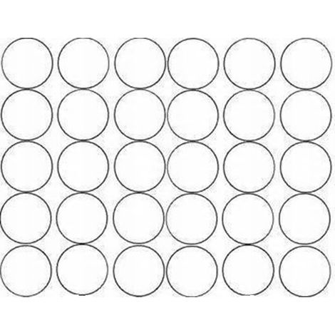 Autocollants ronds de 8 cm, pastilles blanches brillantes, lot de 30.