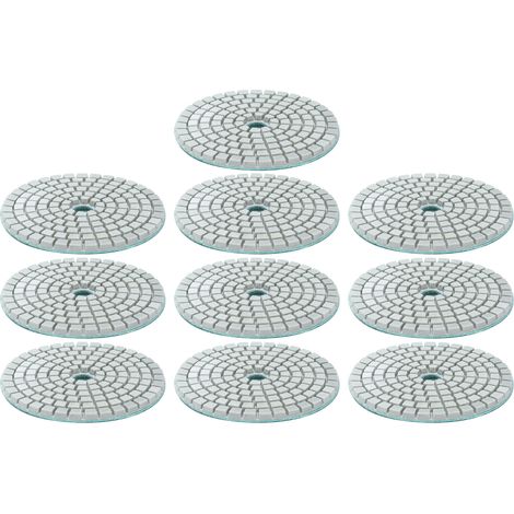 Lot 10 Disques de Polissage Diamant 3 Pouces Humide, Accessoires Meuleuse Souple pour Granit Marbre, Grain 2000 (1/5)